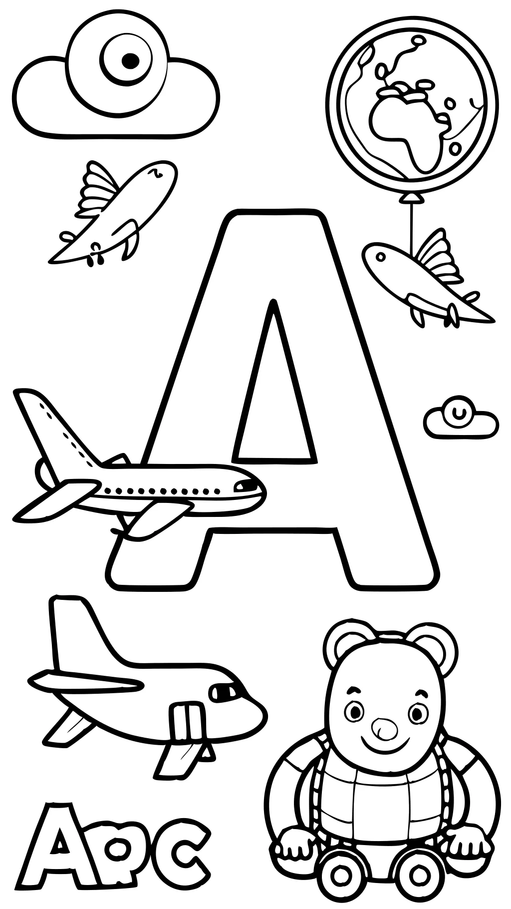 abc coloring book pages